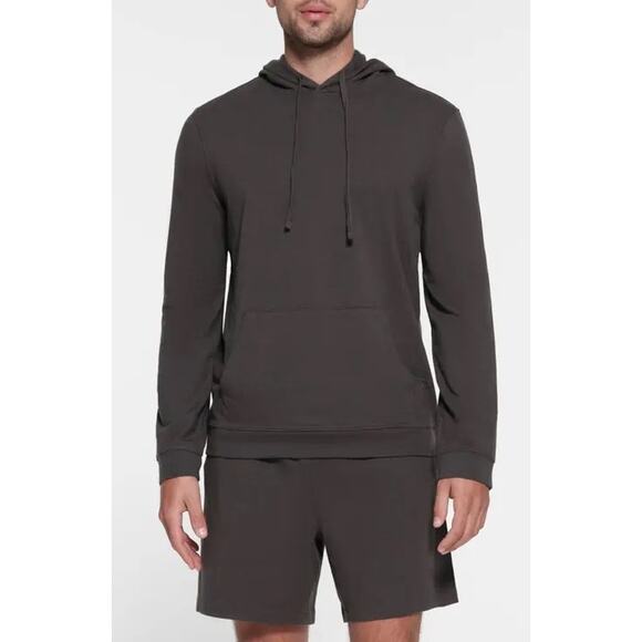 MSRP $99 SKIMS MEN Charcoal Gray Cotton Lounge Hoodie Size XL | SAME DAY SHIP - Picture 1 of 11